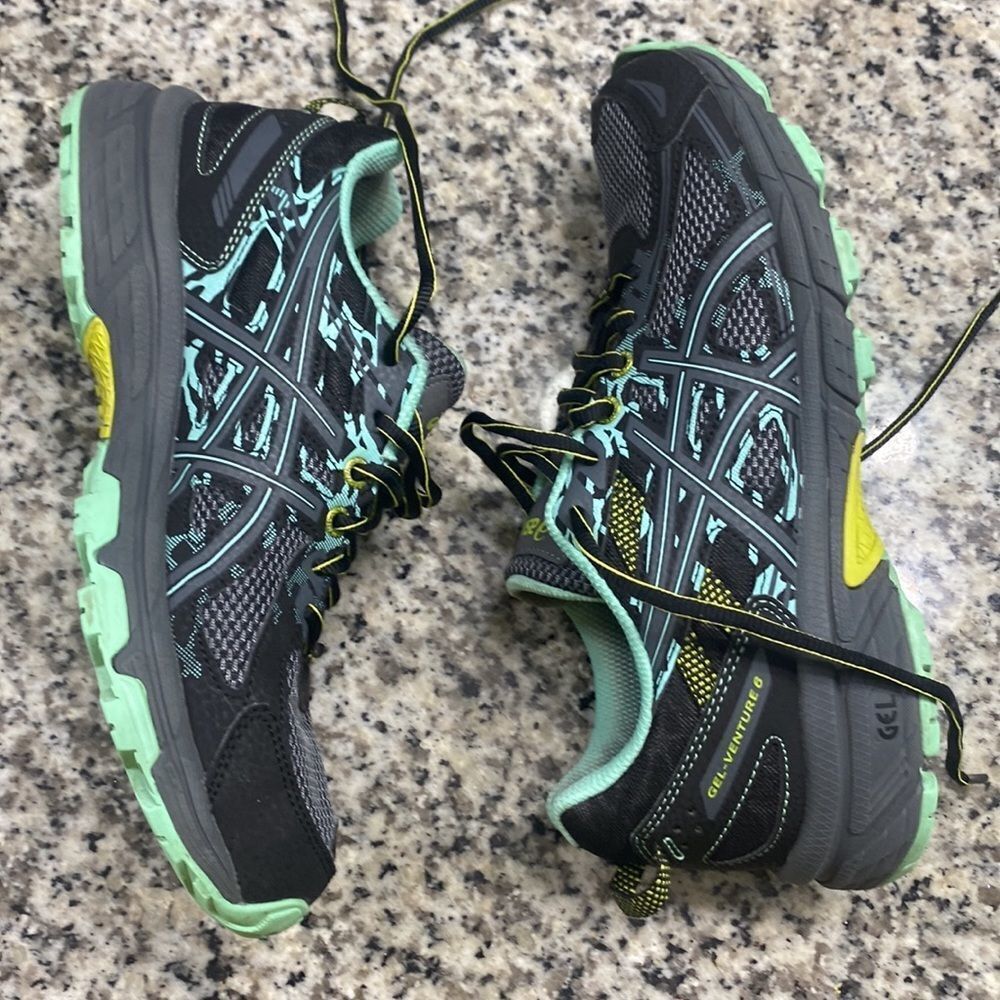 ASICS Gel Venture 6 black/carbon/neon green - Picture 9 of 9